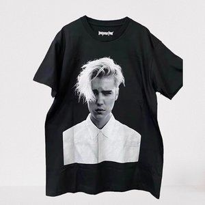 Justin Bieber Black T-shirt, Tees-Short Sleeve